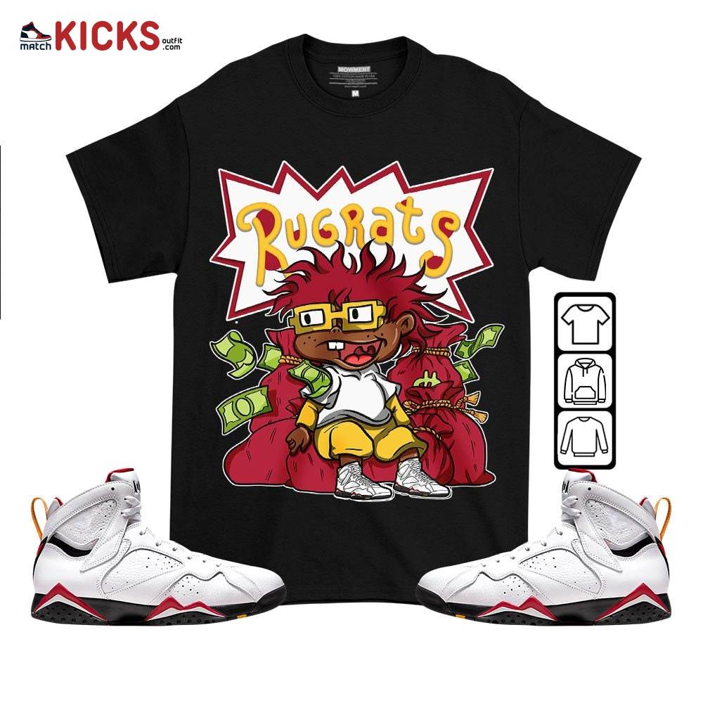 Rugrats In The Bag Sneaker Shirt Match Cardinal 7s, Jordan 7 Retro Cardinal MKO T-Shirt
