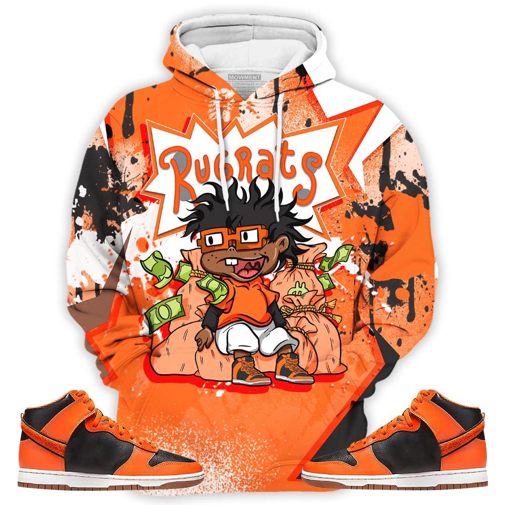 Rugrats In The Bag Sneaker Shirt Match Dunk Black Orange, Dunk High Gs Safety Orange Hoodie Sweatshirt Tee All Over Print MKO Shirt Rugrats In The Bag Sneaker Shirt Match Dunk Black Orange, Dunk High Gs Safety Orange Hoodie Sweatshirt Tee All Over Print MKO Shirt