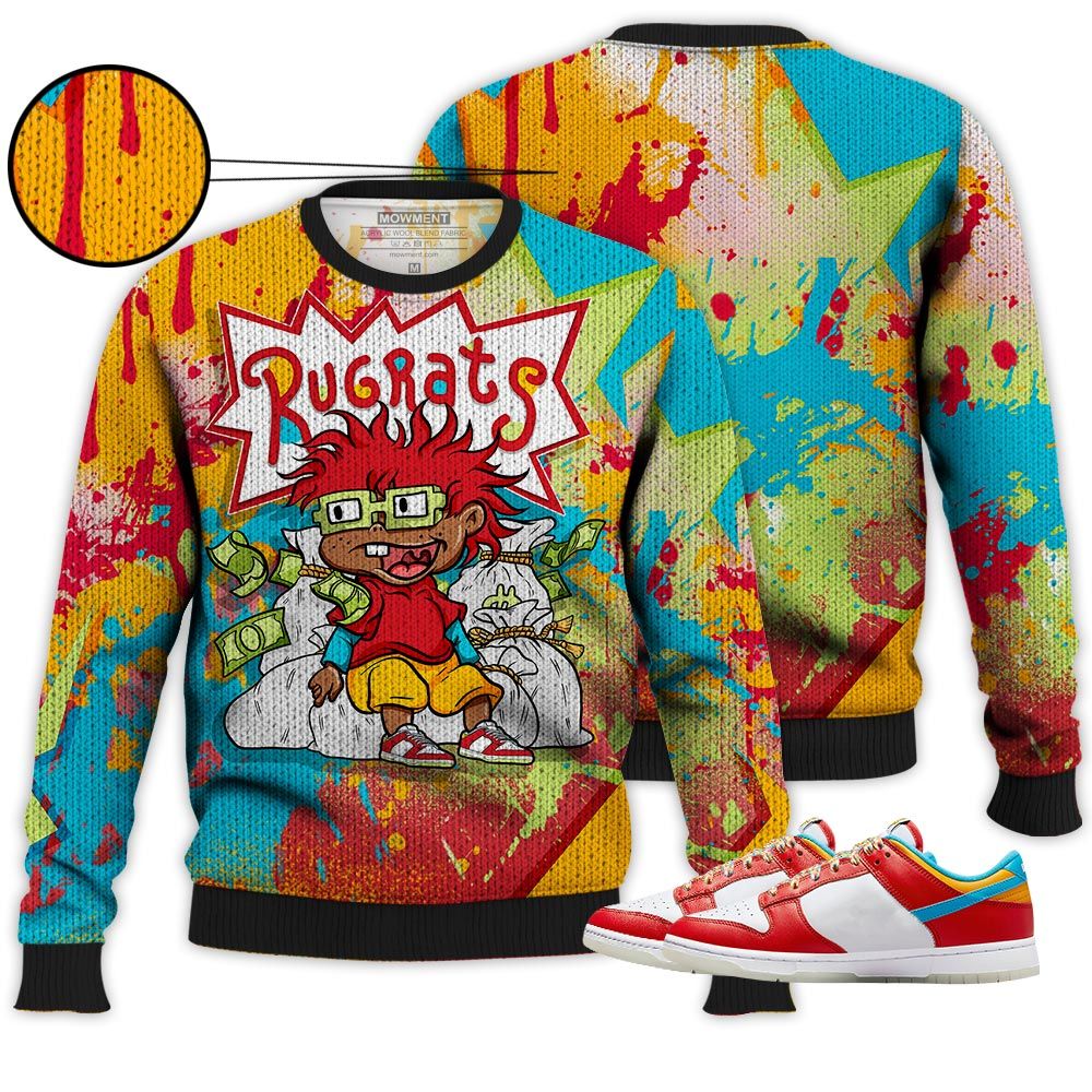 Rugrats In The Bag Sneaker Shirt Match Fruity Pebbles Shoes, Dunk Low Fruity Pebbles Hoodie Sweatshirt Tee All Over Print MKO Shirt Rugrats In The Bag Sneaker Shirt Match Fruity Pebbles Shoes, Dunk Low Fruity Pebbles Hoodie Sweatshirt Tee All Over Print MKO Shirt