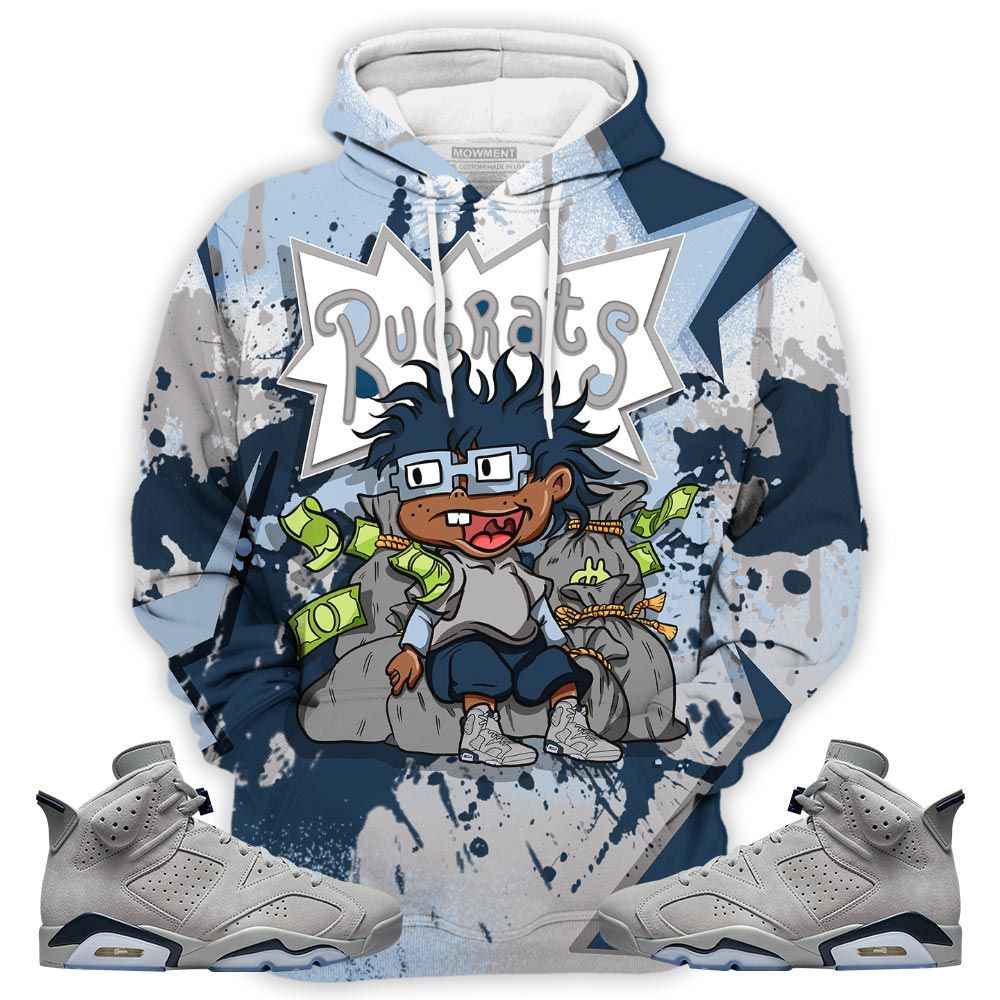Rugrats In The Bag Sneaker Shirt Match Georgetown 6S, Jordan 6 Retro Georgetown Hoodie Sweatshirt Tee All Over Print MKO Shirt