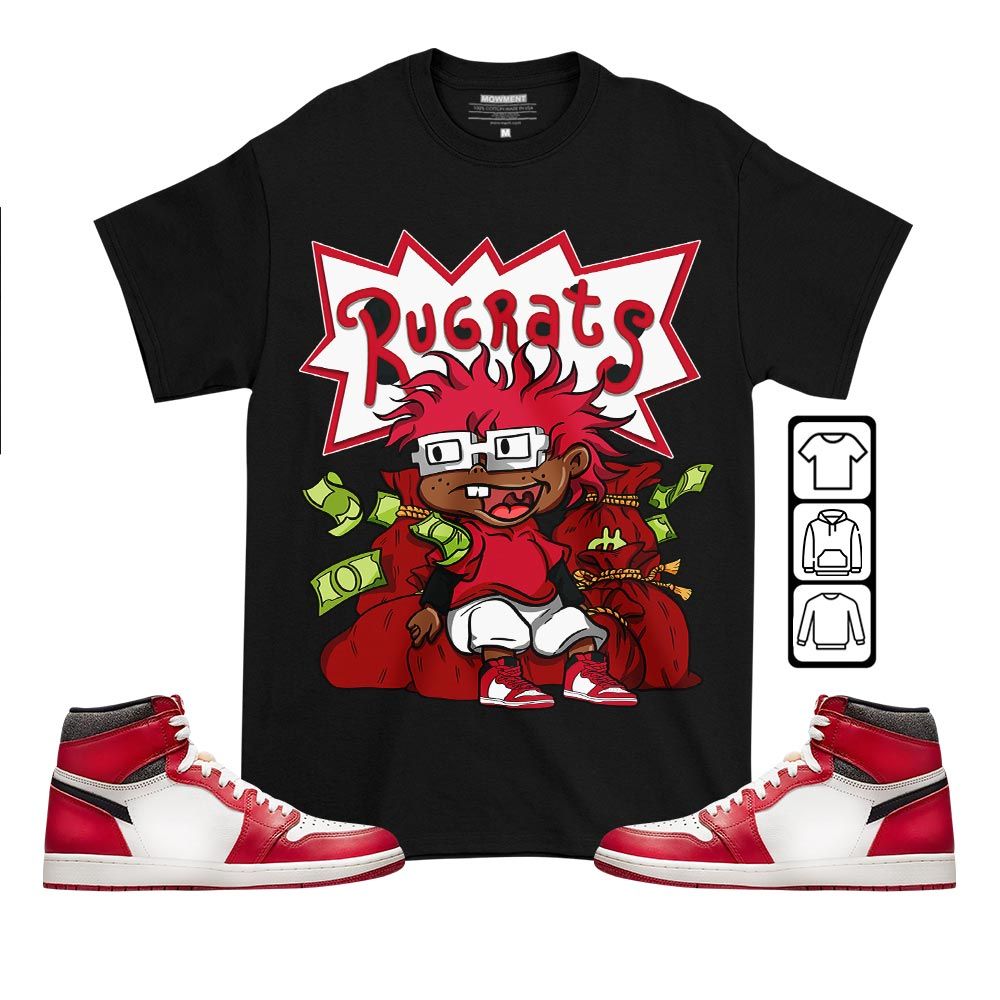 Rugrats In The Bag Sneaker Shirt Match High OG Chicago 1s, Jordan 1 Lost Found Chicago MKO T-Shirt Rugrats In The Bag Sneaker Shirt Match High OG Chicago 1s, Jordan 1 Lost Found Chicago MKO T-Shirt