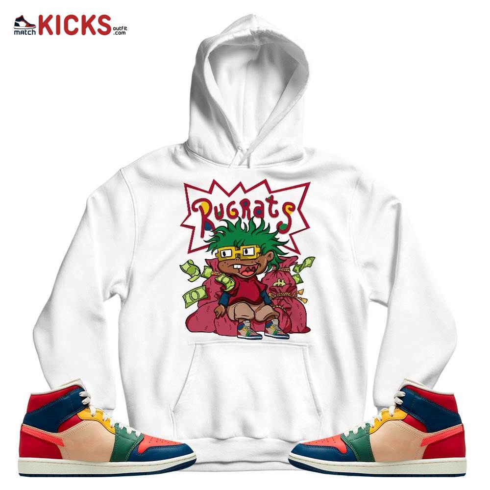 Rugrats In The Bag Sneaker Shirt Match Multi Color 2022 1s, Jordan 1 Mid Multi Color 2022 MKO T-Shirt Rugrats In The Bag Sneaker Shirt Match Multi Color 2022 1s, Jordan 1 Mid Multi Color 2022 MKO T-Shirt