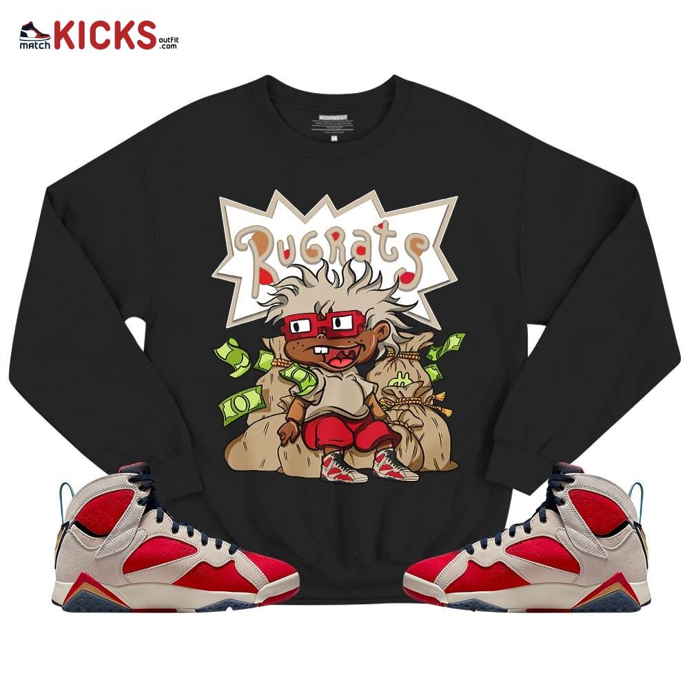 Rugrats In The Bag Sneaker Shirt Match Trophy Room 7s, Jordan 7 Trophy Room MKO T-Shirt Rugrats In The Bag Sneaker Shirt Match Trophy Room 7s, Jordan 7 Trophy Room MKO T-Shirt