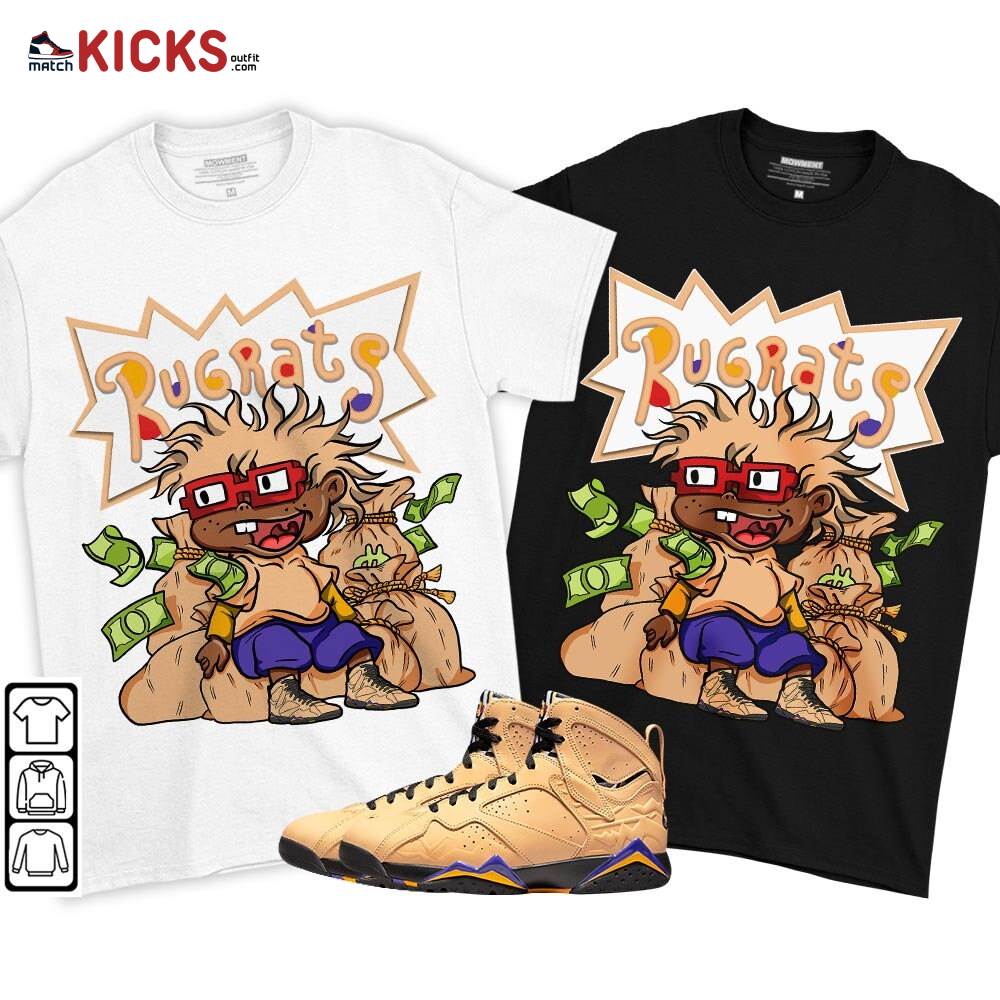 Rugrats In The Bag Sneaker Shirt Match Vachetta Tan 7s, Jordan 7 SE Afrobeats MKO T-Shirt Rugrats In The Bag Sneaker Shirt Match Vachetta Tan 7s, Jordan 7 SE Afrobeats MKO T-Shirt