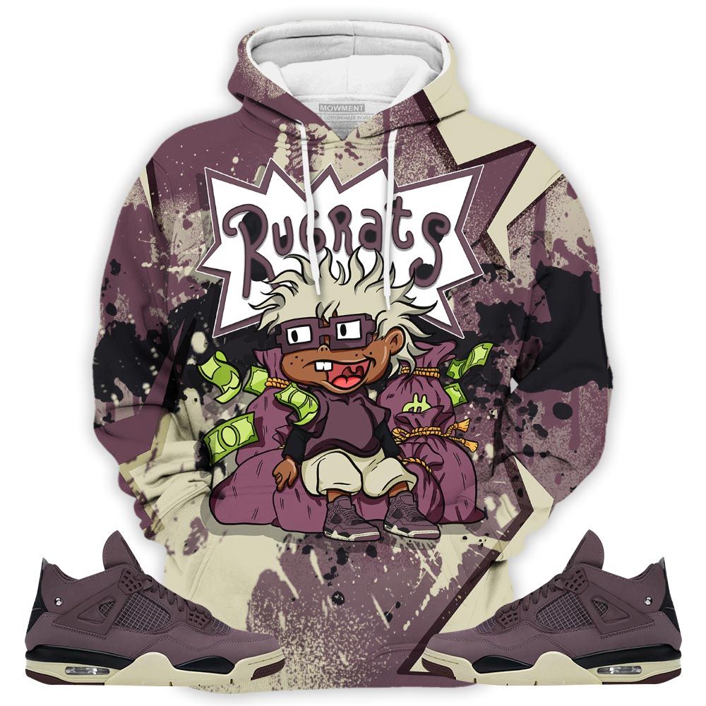 Rugrats In The Bag Sneaker Shirt Match Violet Ore 4S, Jordan 4 A Ma Maniere Violet Ore Hoodie Sweatshirt Tee All Over Print MKO Shirt