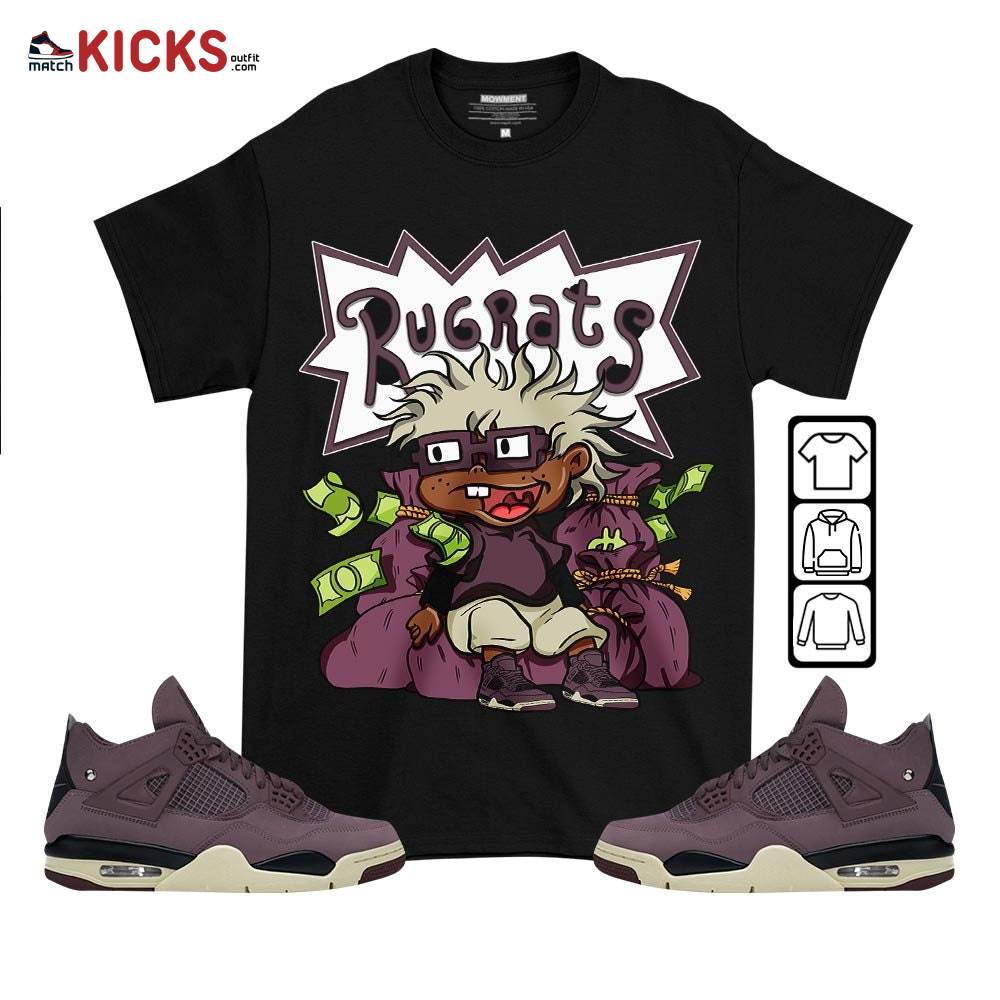 Rugrats In The Bag Sneaker Shirt Match Violet Ore 4s, Jordan 4 A Ma Maniere Violet Ore MKO T-Shirt