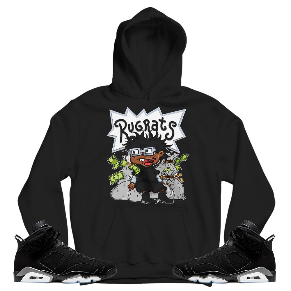 Rugrats In The BagSneaker Shirt Match Black Chrome 6s, Jordan 6 Black Chrome MKO T-Shirt
