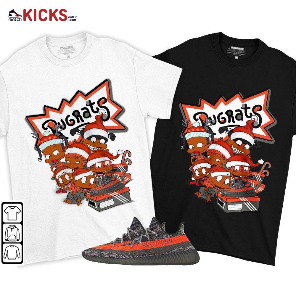 Rugrats Kids Xmas Sneaker Shirt Match Boots 350 V2 Dark Beluga, Yeezy 350 V2 Carbon Beluga MKO T-Shirt