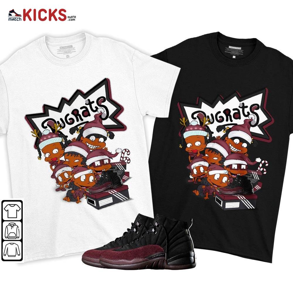 Rugrats Kids Xmas Sneaker Shirt Match Burgundy Crush 12s, Jordan 12 A Ma Maniere MKO T-Shirt Rugrats Kids Xmas Sneaker Shirt Match Burgundy Crush 12s, Jordan 12 A Ma Maniere MKO T-Shirt