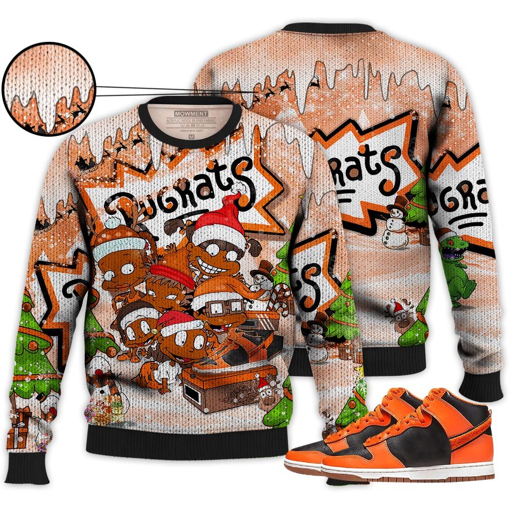 Rugrats Kids Xmas Sneaker Shirt Match Dunk Black Orange, Dunk High Gs Safety Orange Hoodie Sweatshirt Tee All Over Print MKO Shirt Rugrats Kids Xmas Sneaker Shirt Match Dunk Black Orange, Dunk High Gs Safety Orange Hoodie Sweatshirt Tee All Over Print MKO Shirt