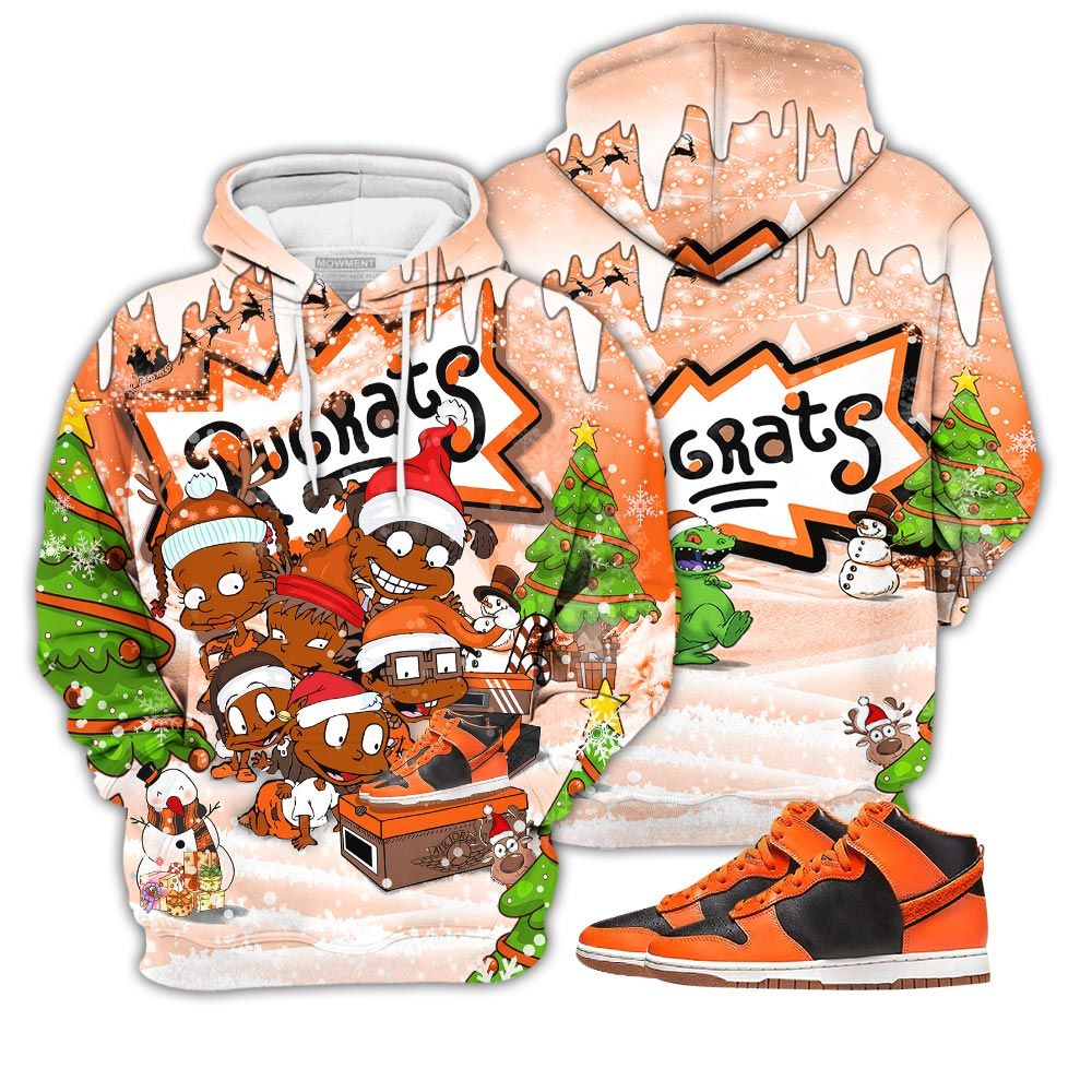 Rugrats Kids Xmas Sneaker Shirt Match Dunk Black Orange, Dunk High Gs Safety Orange Hoodie Sweatshirt Tee All Over Print MKO Shirt Rugrats Kids Xmas Sneaker Shirt Match Dunk Black Orange, Dunk High Gs Safety Orange Hoodie Sweatshirt Tee All Over Print MKO Shirt