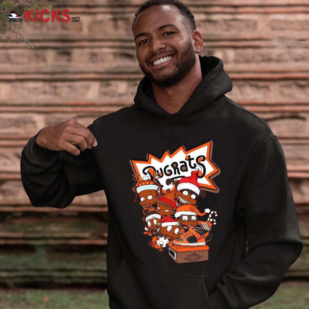 Rugrats Kids Xmas Sneaker Shirt Match Dunk Black Orange, Dunk High GS Safety Orange MKO T-Shirt Rugrats Kids Xmas Sneaker Shirt Match Dunk Black Orange, Dunk High GS Safety Orange MKO T-Shirt