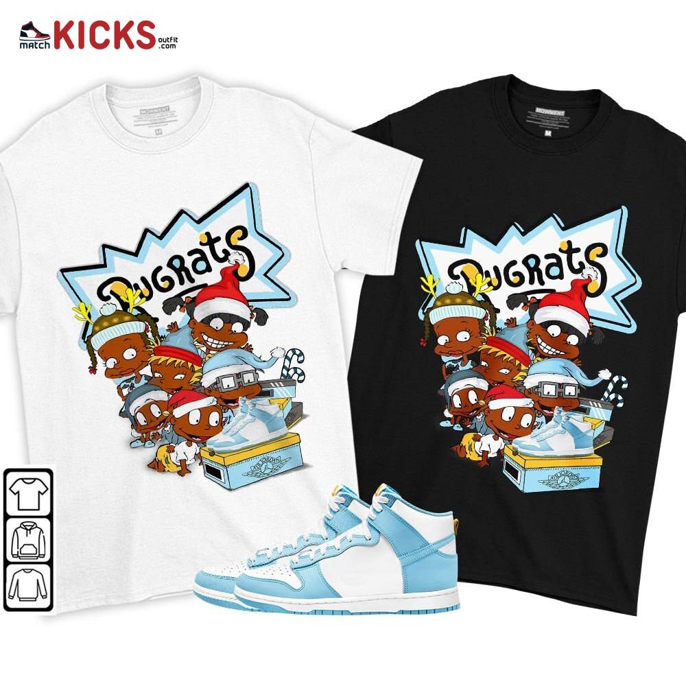 Rugrats Kids Xmas Sneaker Shirt Match Dunk High Blue Chill, Dunk High Homer Simpson MKO T-Shirt Rugrats Kids Xmas Sneaker Shirt Match Dunk High Blue Chill, Dunk High Homer Simpson MKO T-Shirt