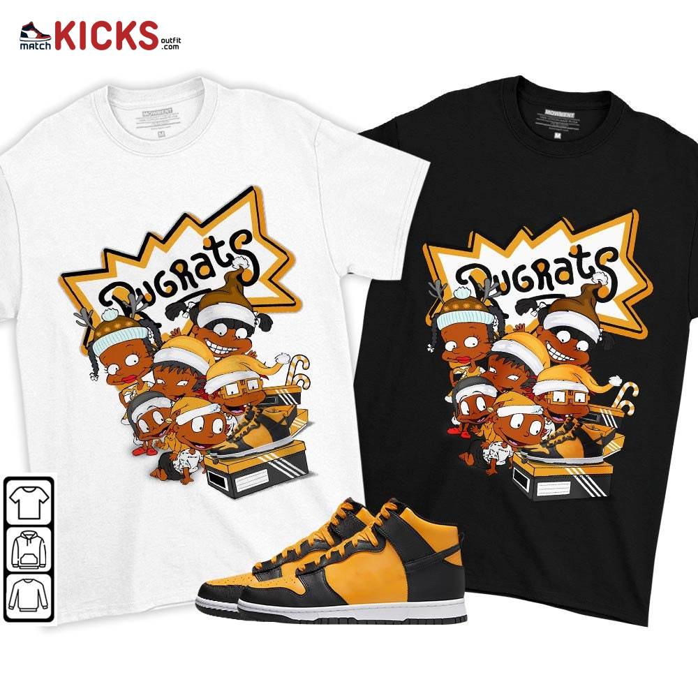 Rugrats Kids Xmas Sneaker Shirt Match Dunk Reverse Goldenrod, Dunk High Bruce Lee MKO T-Shirt Rugrats Kids Xmas Sneaker Shirt Match Dunk Reverse Goldenrod, Dunk High Bruce Lee MKO T-Shirt