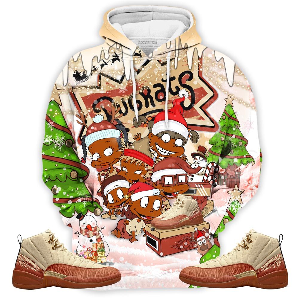 Rugrats Kids Xmas Sneaker Shirt Match Eastside Golf 12S, Jordan 12 Retro Eastside Golf Hoodie Sweatshirt Tee All Over Print MKO Shirt