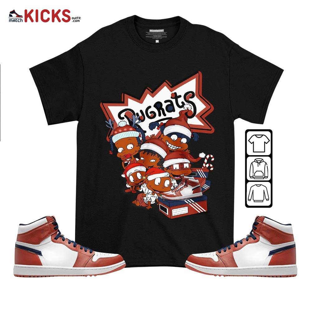 Rugrats Kids Xmas Sneaker Shirt Match Eastside Golf 1s, Jordan 1 High Eastside Golf MKO T-Shirt