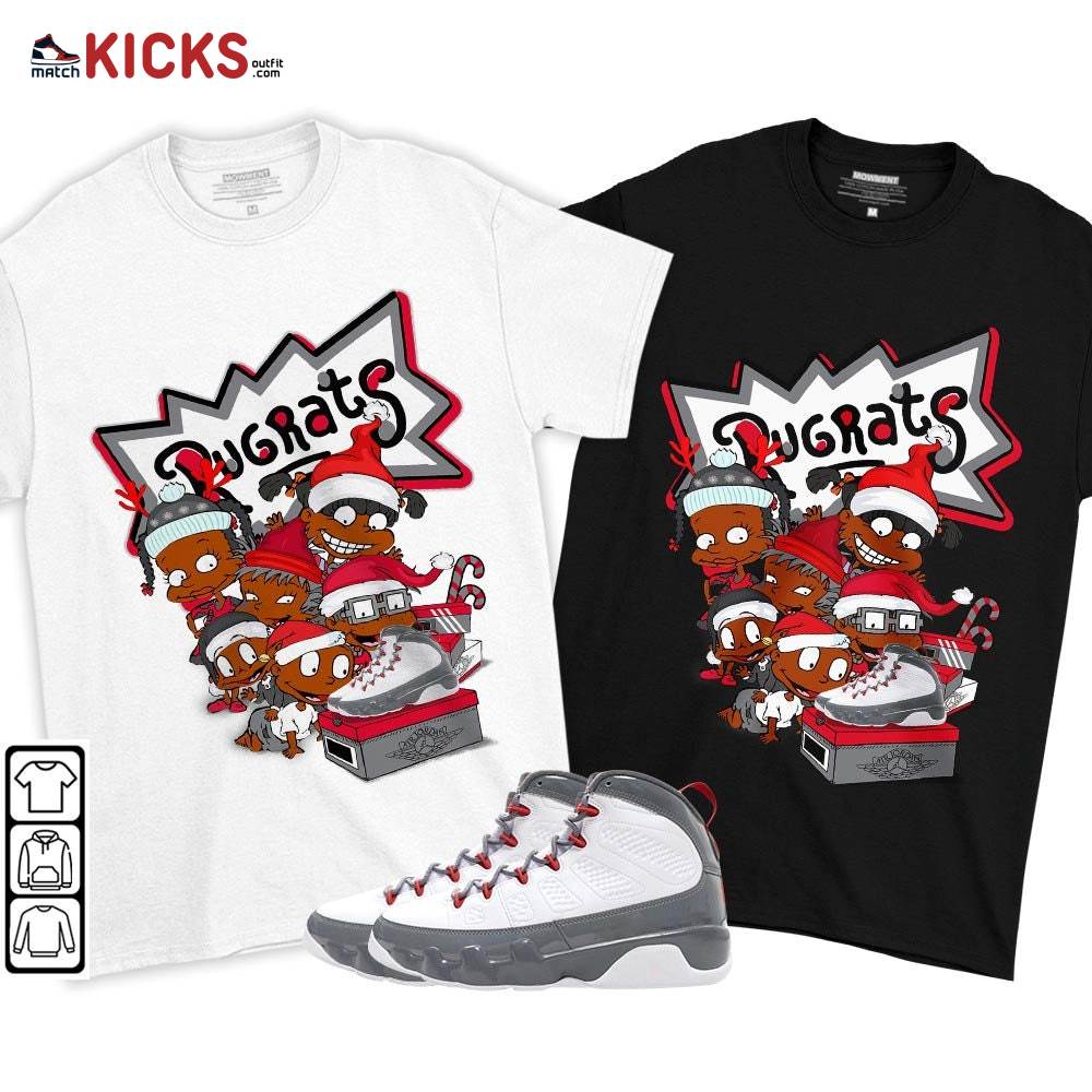 Rugrats Kids Xmas Sneaker Shirt Match Fire Red 9s, Jordan 9 Retro Fire Red MKO T-Shirt