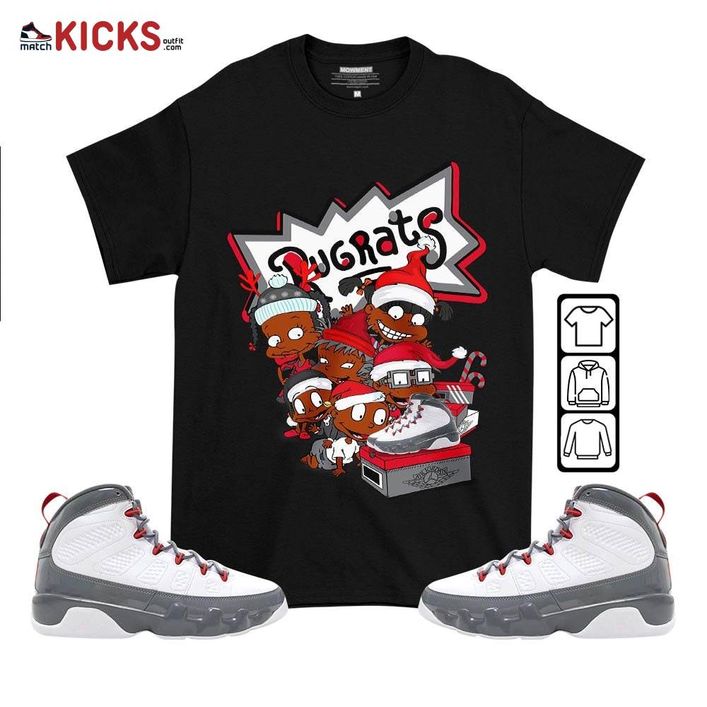 Rugrats Kids Xmas Sneaker Shirt Match Fire Red 9s, Jordan 9 Retro Fire Red MKO T-Shirt