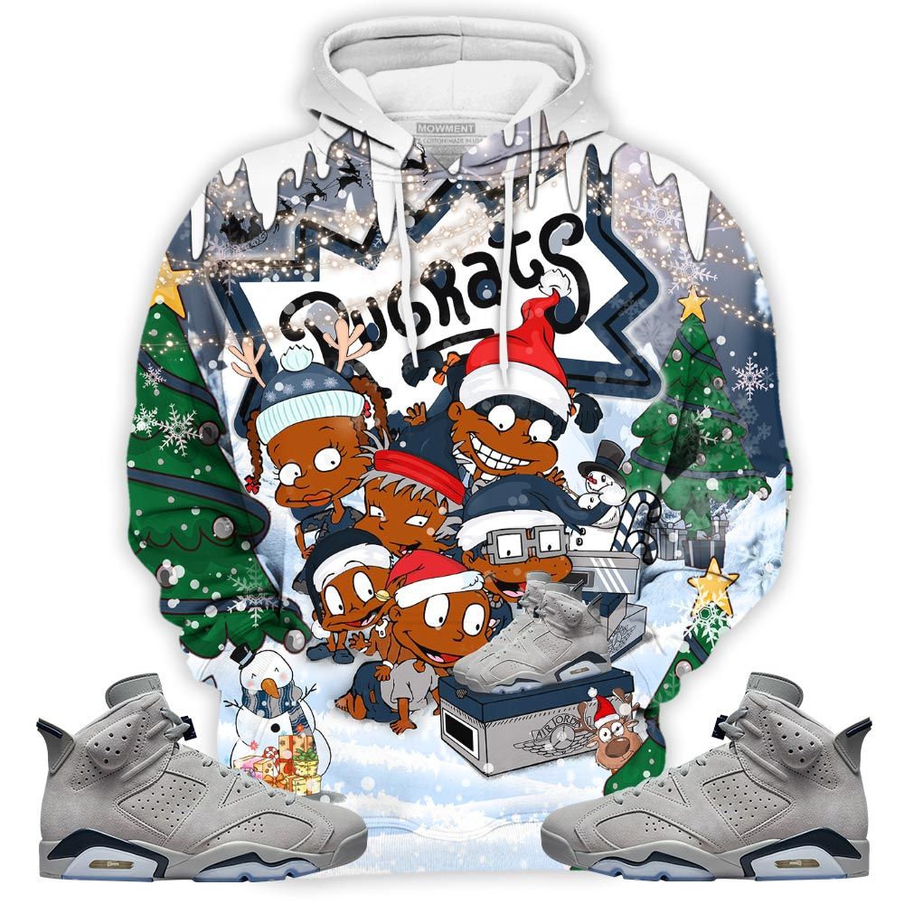Rugrats Kids Xmas Sneaker Shirt Match Georgetown 6S, Jordan 6 Retro Georgetown Hoodie Sweatshirt Tee All Over Print MKO Shirt