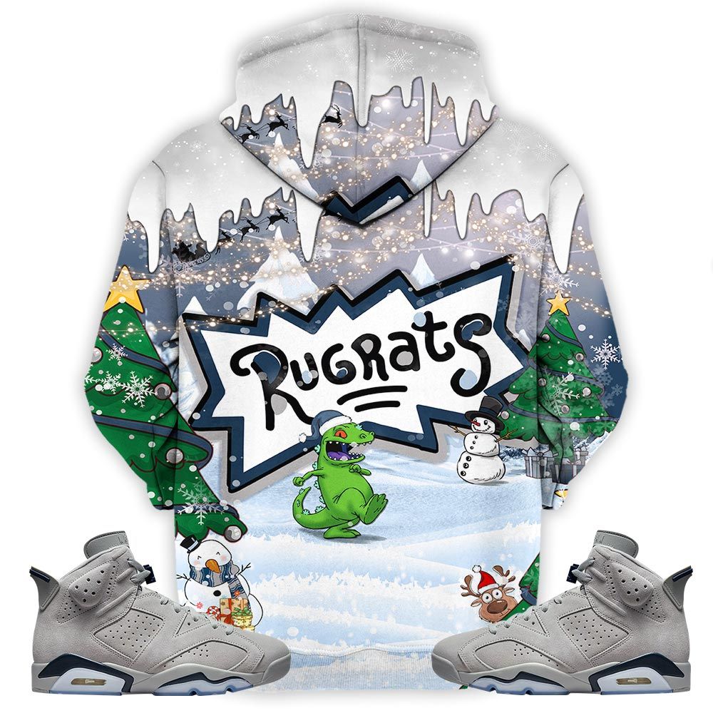 Rugrats Kids Xmas Sneaker Shirt Match Georgetown 6S, Jordan 6 Retro Georgetown Hoodie Sweatshirt Tee All Over Print MKO Shirt