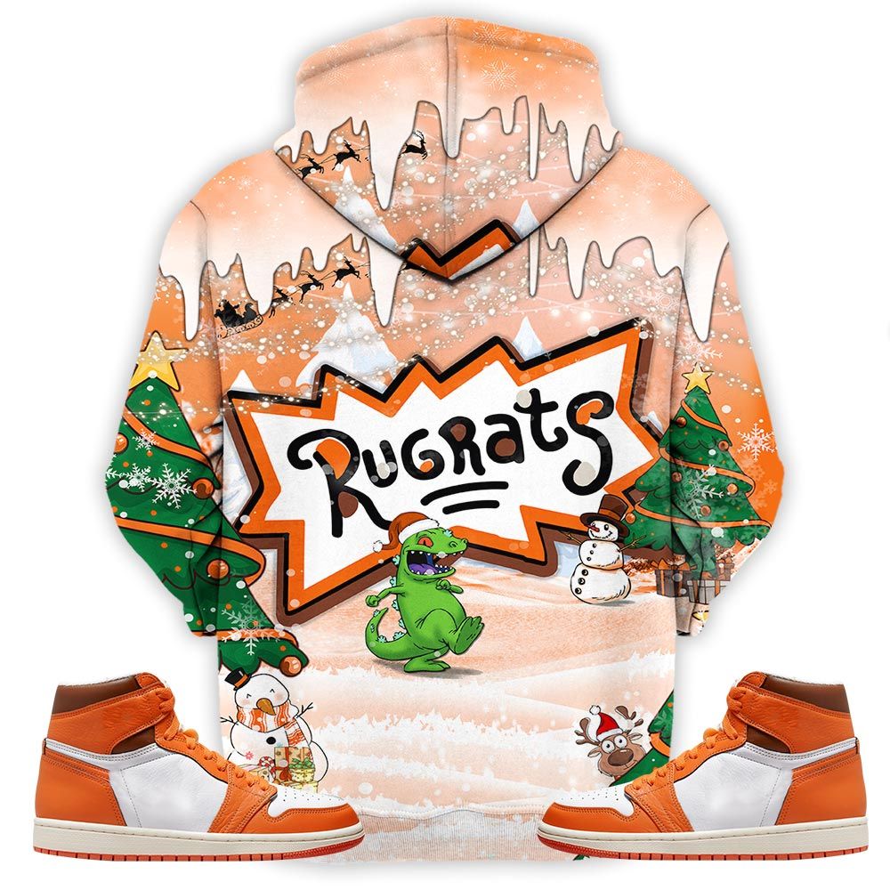 Rugrats Kids Xmas Sneaker Shirt Match High Og Starfish 1S, Jordan 1 Retro High Og Starfish Hoodie Sweatshirt Tee All Over Print MKO Shirt