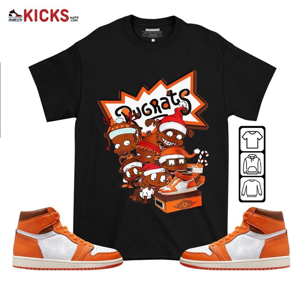 Rugrats Kids Xmas Sneaker Shirt Match High OG Starfish 1s, Jordan 1 Retro High OG Starfish MKO T-Shirt Rugrats Kids Xmas Sneaker Shirt Match High OG Starfish 1s, Jordan 1 Retro High OG Starfish MKO T-Shirt