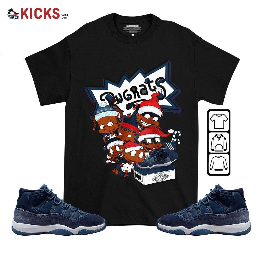 Rugrats Kids Xmas Sneaker Shirt Match Midnight Navy 11s, Jordan 11 Retro Midnight Navy MKO T-Shirt