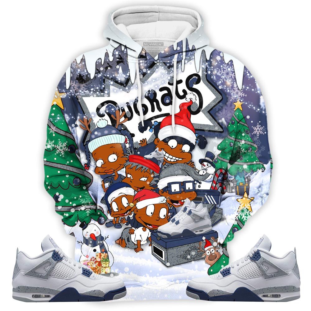 Rugrats Kids Xmas Sneaker Shirt Match Midnight Navy 4S, Jordan 4 Retro Midnight Navy Hoodie Sweatshirt Tee All Over Print MKO Shirt Rugrats Kids Xmas Sneaker Shirt Match Midnight Navy 4S, Jordan 4 Retro Midnight Navy Hoodie Sweatshirt Tee All Over Print MKO Shirt