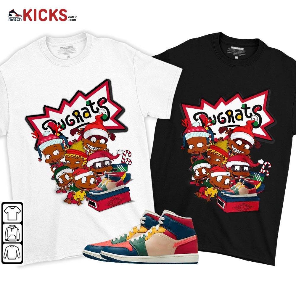 Rugrats Kids Xmas Sneaker Shirt Match Multi Color 2022 1s, Jordan 1 Mid Multi Color 2022 MKO T-Shirt Rugrats Kids Xmas Sneaker Shirt Match Multi Color 2022 1s, Jordan 1 Mid Multi Color 2022 MKO T-Shirt