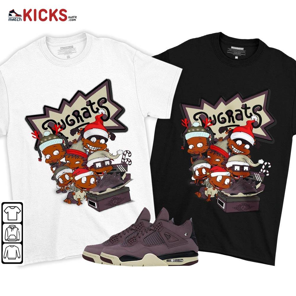 Rugrats Kids Xmas Sneaker Shirt Match Violet Ore 4s, Jordan 4 A Ma Maniere Violet Ore MKO T-Shirt