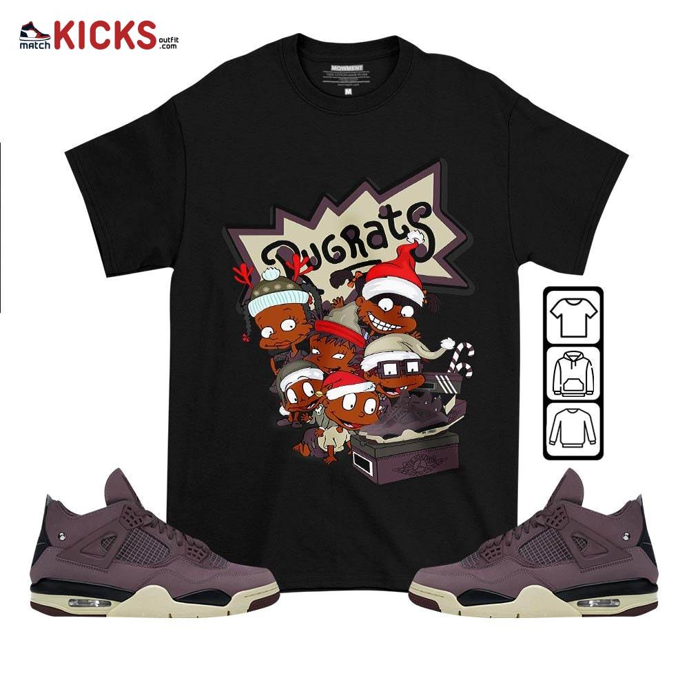 Rugrats Kids Xmas Sneaker Shirt Match Violet Ore 4s, Jordan 4 A Ma Maniere Violet Ore MKO T-Shirt