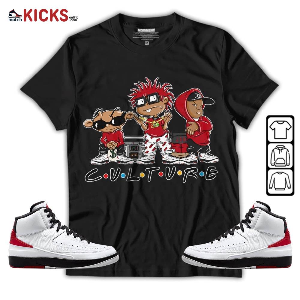 Rugrats KND BeBe Kids Sneaker Shirt Match 2 Chicago Varsity Red, Jordan Retro 2 Chicago MKO T-Shirt