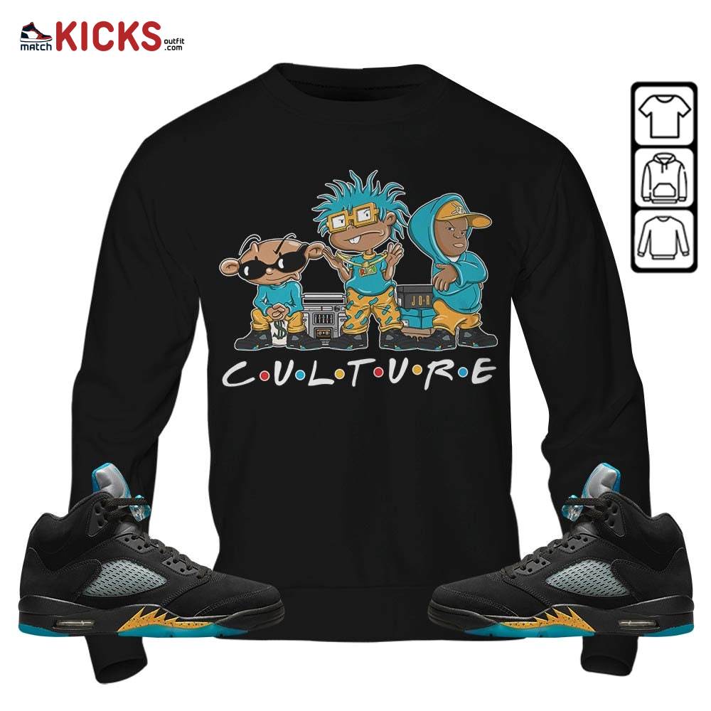 Rugrats KND BeBe Kids Sneaker Shirt Match 2023 Retro Aqua 5s, Jordan 5 Aqua MKO Sweatshirt Rugrats KND BeBe Kids Sneaker Shirt Match 2023 Retro Aqua 5s, Jordan 5 Aqua MKO Sweatshirt