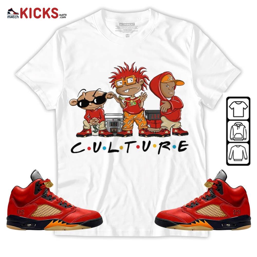 Rugrats KND BeBe Kids Sneaker Shirt Match 5 Dunk On Mars, Jordan 5 Mars For Her MKO Hoodie