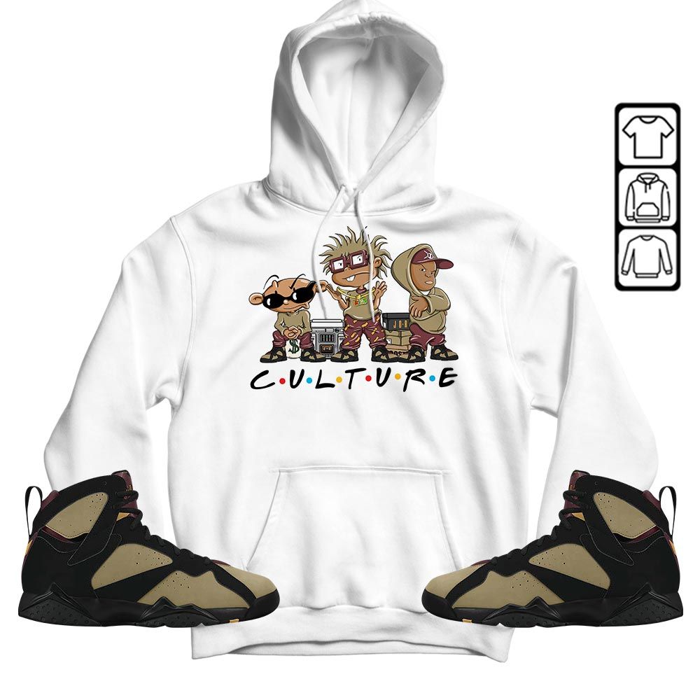 Rugrats KND BeBe Kids Sneaker Shirt Match Black Cherrywood 7s, Jordan 7 Black Olive MKO T-Shirt