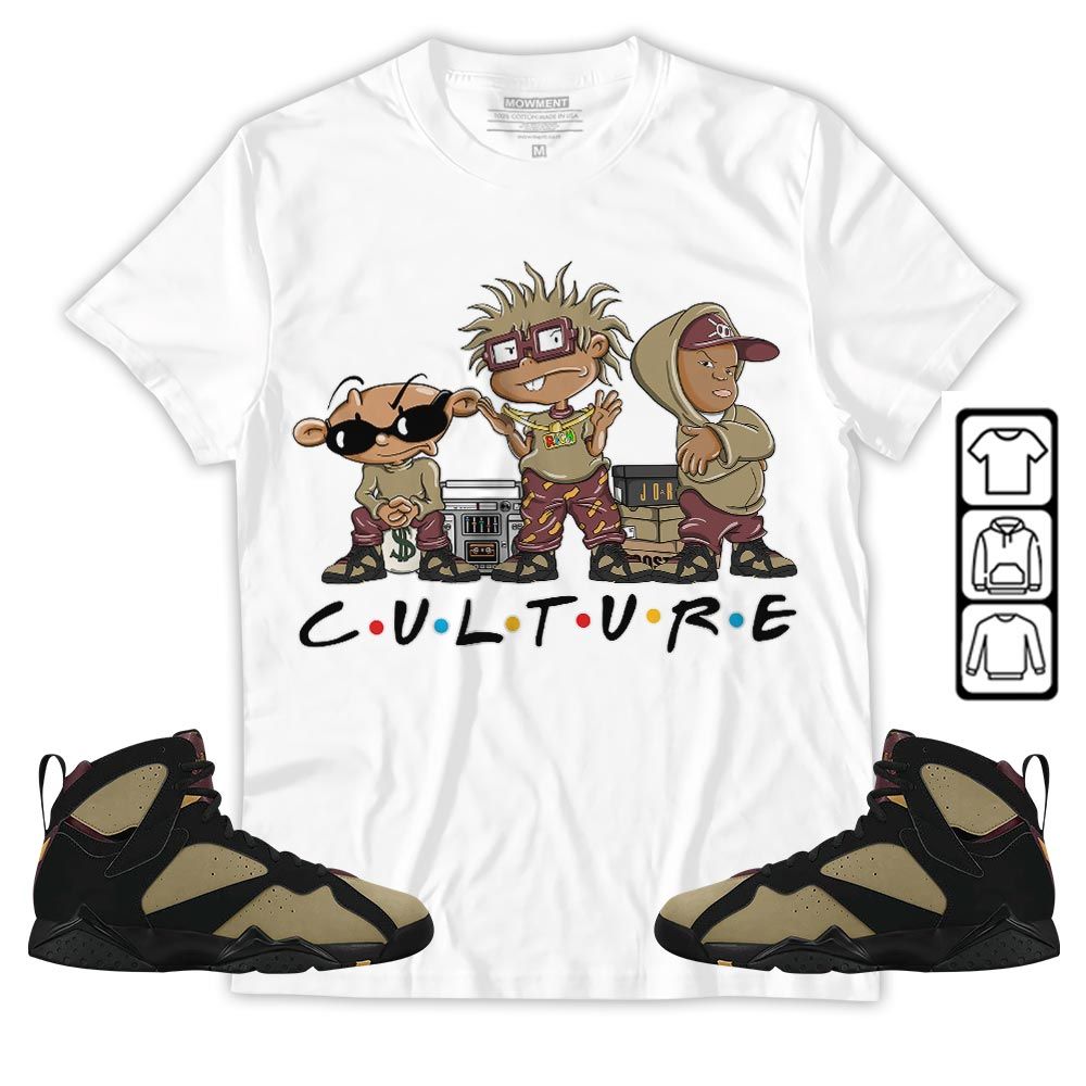 Rugrats KND BeBe Kids Sneaker Shirt Match Black Cherrywood 7s, Jordan 7 Black Olive MKO T-Shirt Rugrats KND BeBe Kids Sneaker Shirt Match Black Cherrywood 7s, Jordan 7 Black Olive MKO T-Shirt
