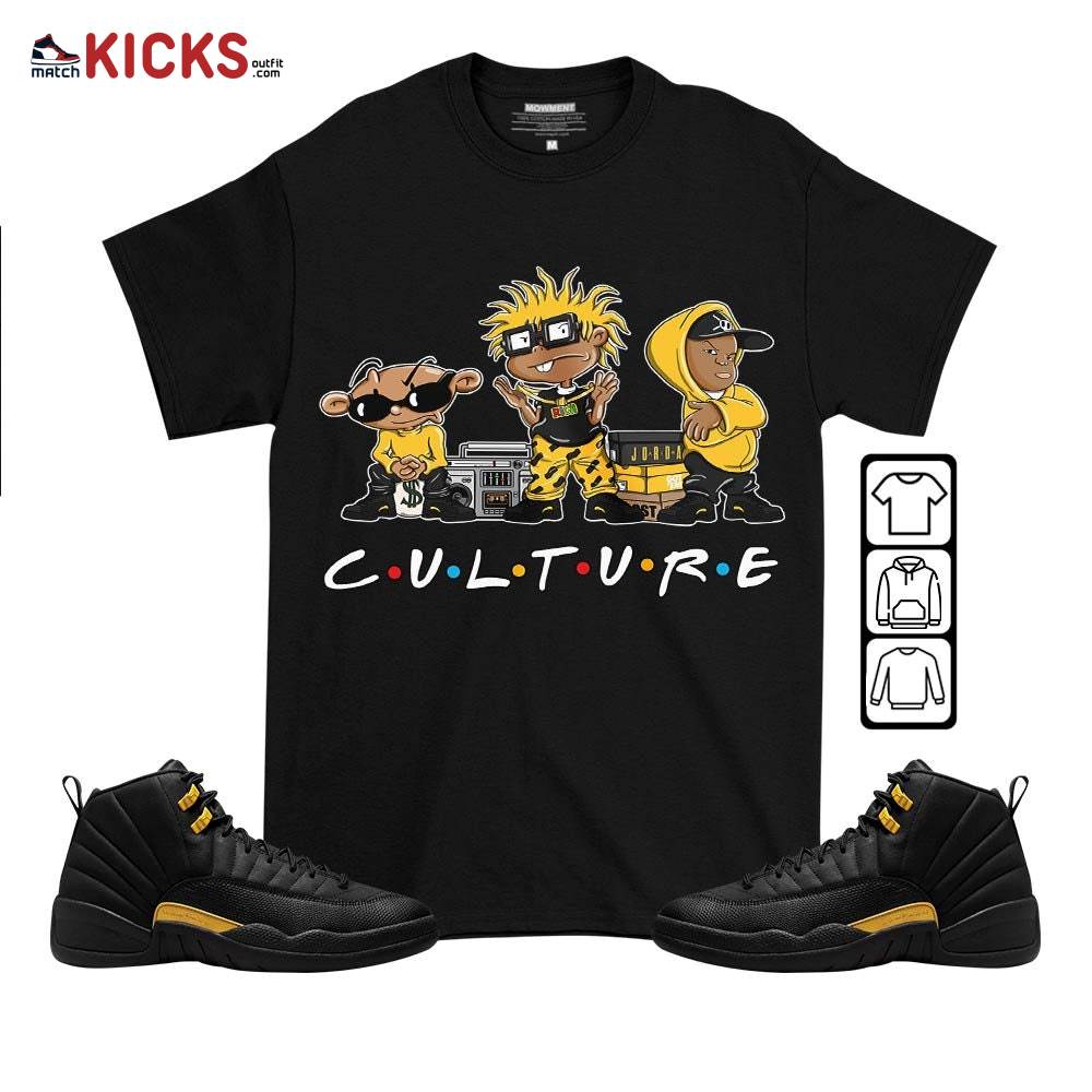 Rugrats KND BeBe Kids Sneaker Shirt Match Black Taxi 12s, Jordan 12 Retro Black Taxi MKO T-Shirt