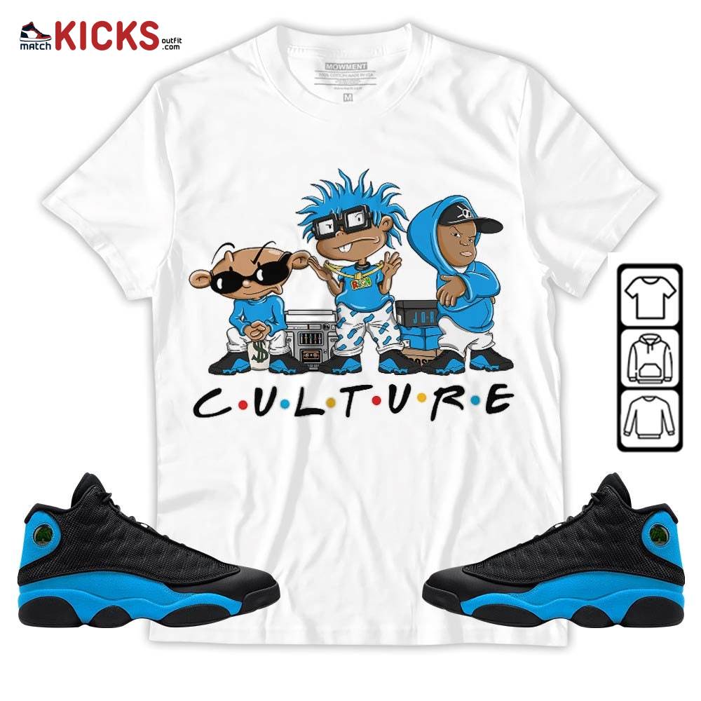 Rugrats KND BeBe Kids Sneaker Shirt Match Black University Blue 13s, Jordan 13 Black University Blue 2022 MKO T-Shirt