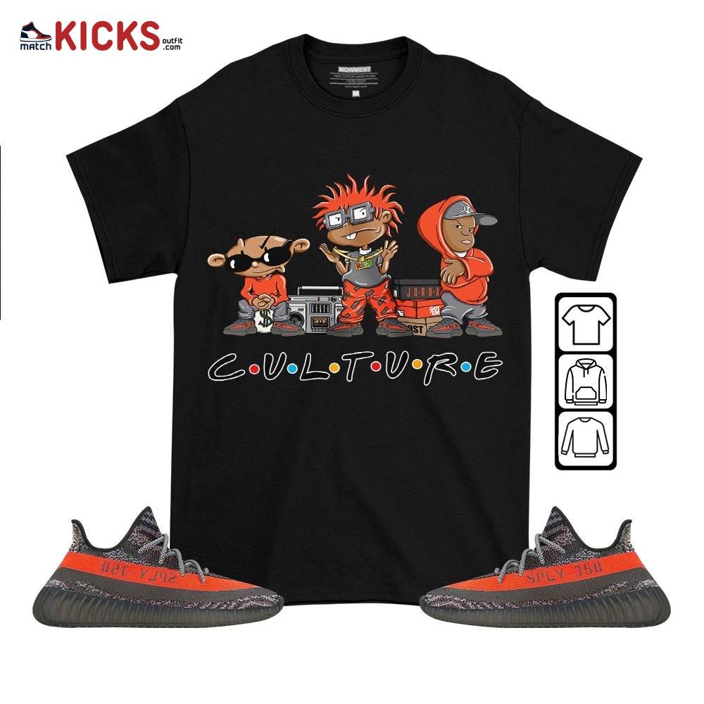 Rugrats KND BeBe Kids Sneaker Shirt Match Boots 350 V2 Dark Beluga, Yeezy 350 V2 Carbon Beluga MKO T-Shirt