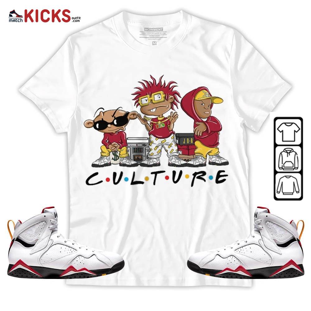 Rugrats KND BeBe Kids Sneaker Shirt Match Cardinal 7s, Jordan 7 Retro Cardinal MKO Hoodie