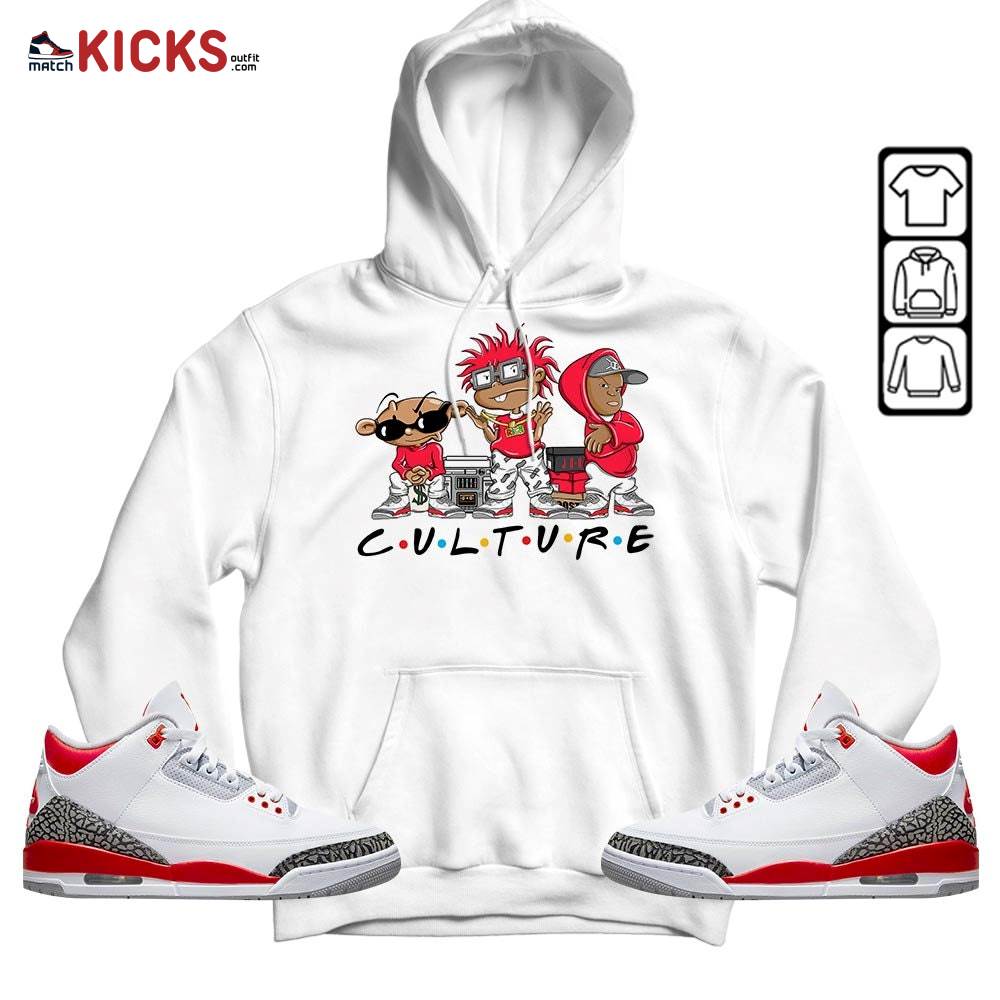 Rugrats KND BeBe Kids Sneaker Shirt Match Fire Red 3s, Jordan 3 Retro Fire Red MKO Hoodie Rugrats KND BeBe Kids Sneaker Shirt Match Fire Red 3s, Jordan 3 Retro Fire Red MKO Hoodie