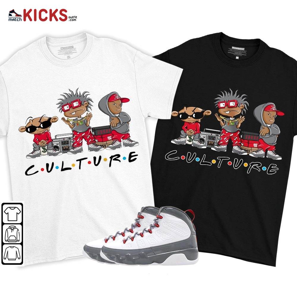 Rugrats KND BeBe Kids Sneaker Shirt Match Fire Red 9s, Jordan 9 Retro Fire Red MKO T-Shirt