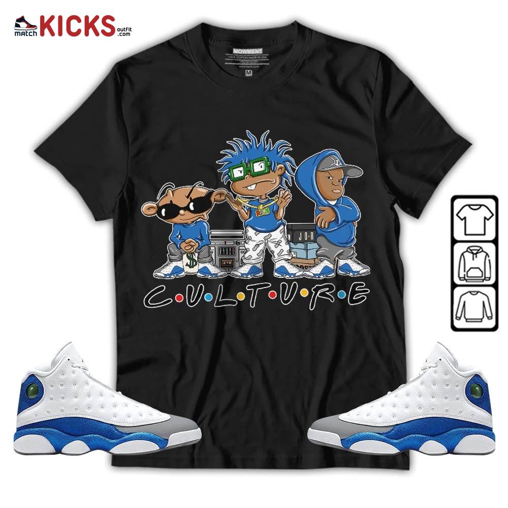 Rugrats KND BeBe Kids Sneaker Shirt Match French Blue 13s, Jordan 13 French Blue MKO T-Shirt