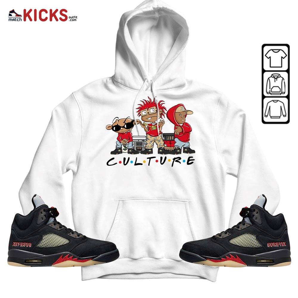 Rugrats KND BeBe Kids Sneaker Shirt Match Gore-Tex 5s, Jordan 5 GORE-TEX Off Noir MKO Sweatshirt