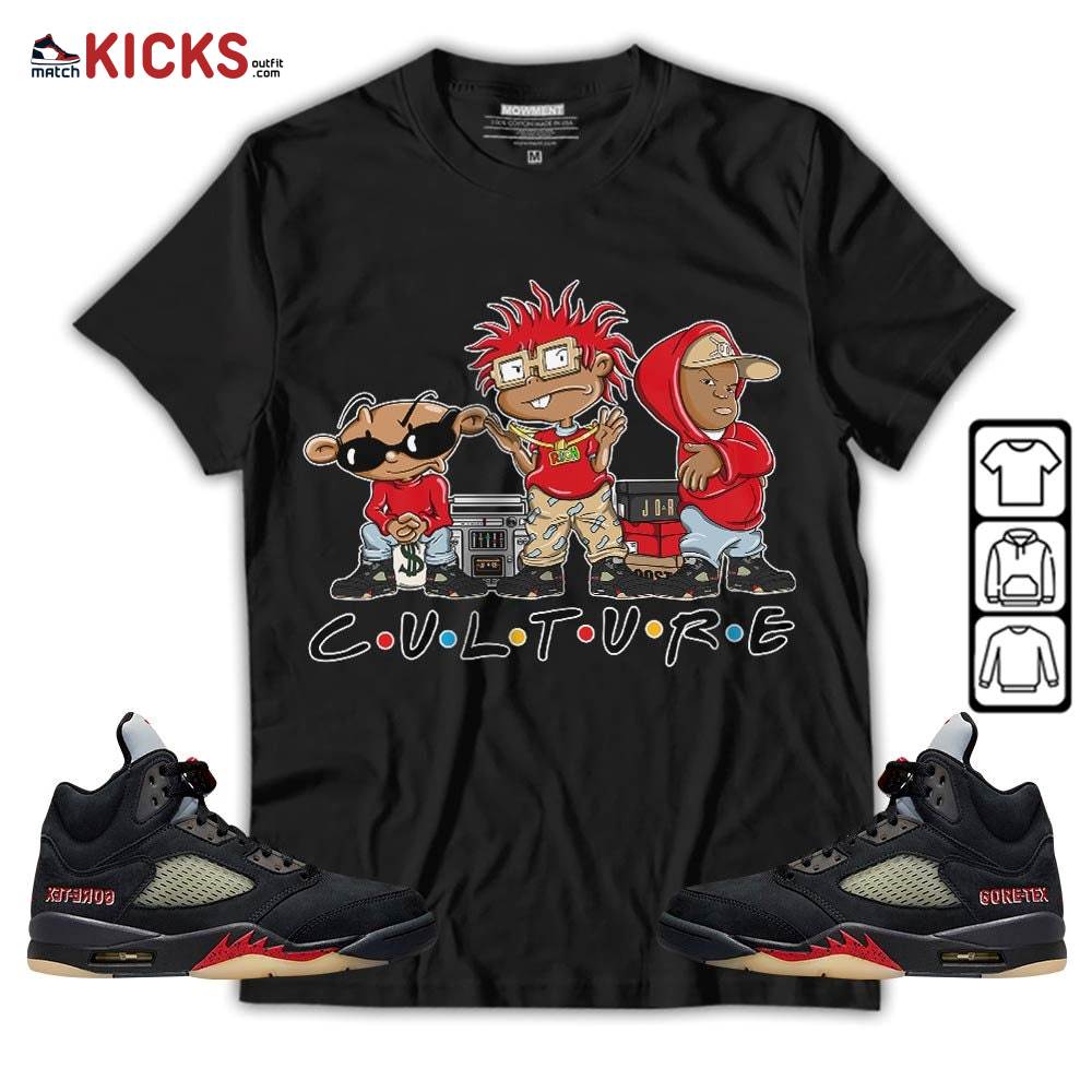 Rugrats KND BeBe Kids Sneaker Shirt Match Gore-Tex 5s, Jordan 5 GORE-TEX Off Noir MKO T-Shirt