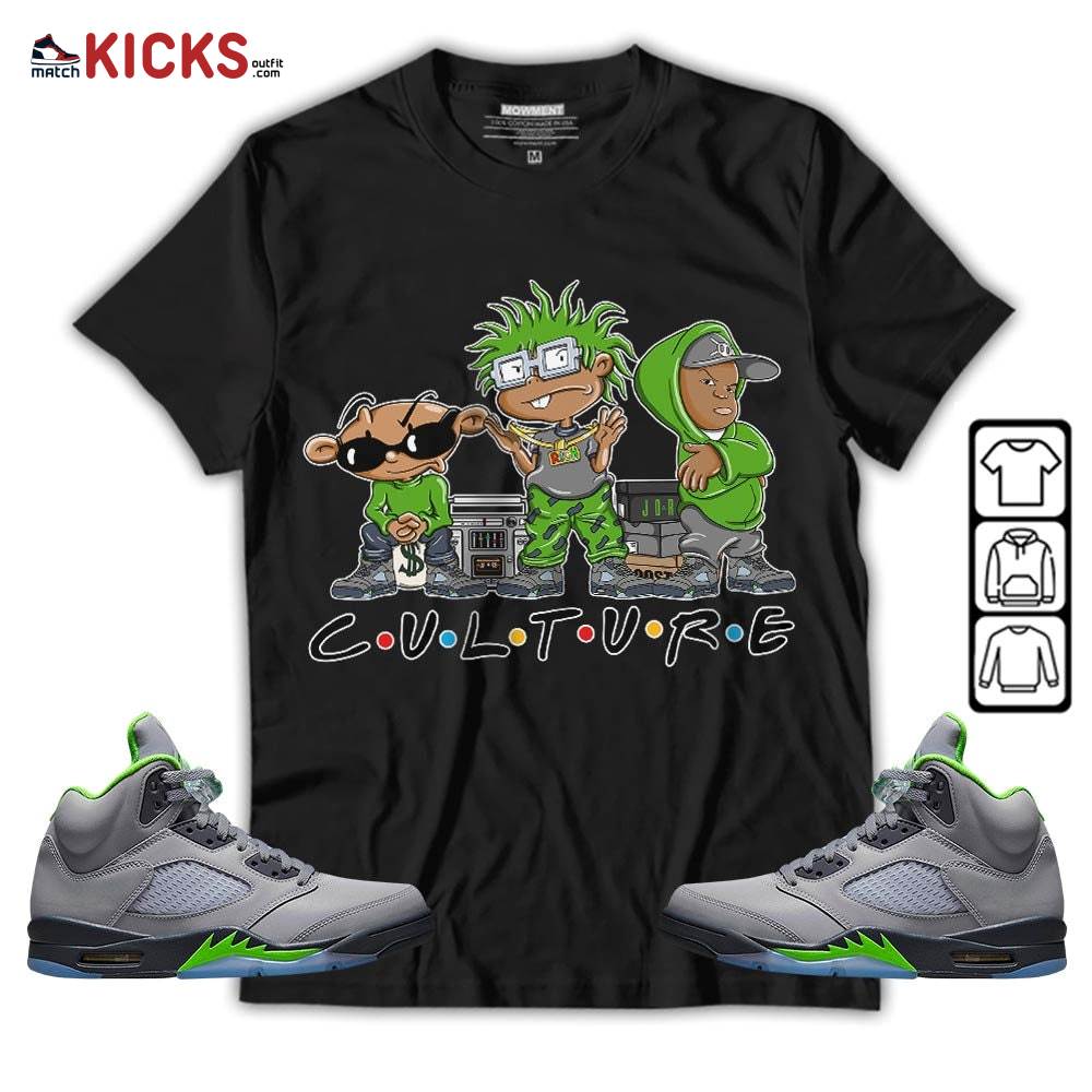 Rugrats KND BeBe Kids Sneaker Shirt Match Green Bean 5s, Jordan 5 Retro Green Bean MKO T-Shirt