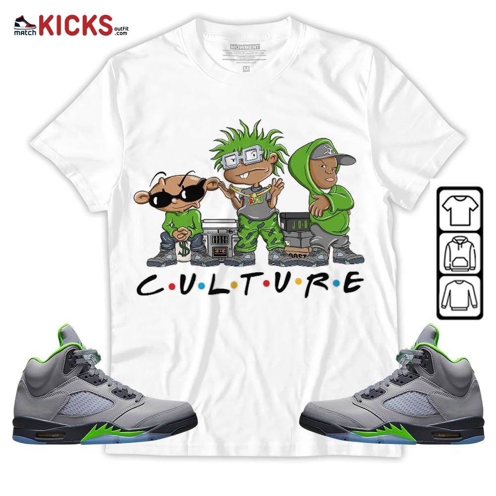 Rugrats KND BeBe Kids Sneaker Shirt Match Green Bean 5s, Jordan 5 Retro Green Bean MKO T-Shirt