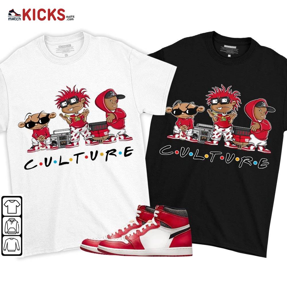 Rugrats KND BeBe Kids Sneaker Shirt Match High OG Chicago 1s, Jordan 1 Lost and Found Chicago MKO T-Shirt