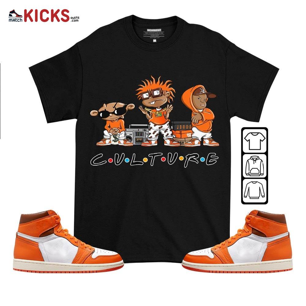 Rugrats KND BeBe Kids Sneaker Shirt Match High OG Starfish 1s, Jordan 1 Retro High OG Starfish MKO T-Shirt