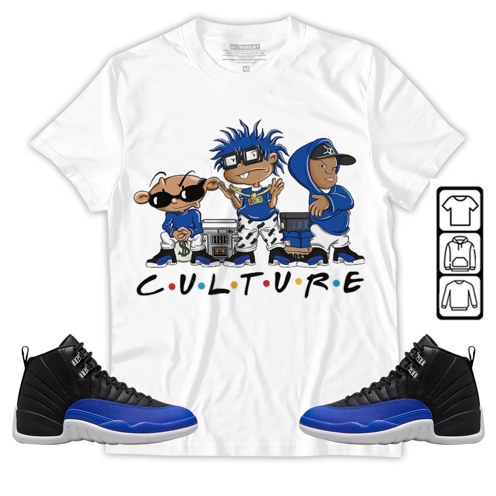 Rugrats KND BeBe Kids Sneaker Shirt Match Hyper Royal 12s, Jordan 12 Hyper Royal MKO Hoodie